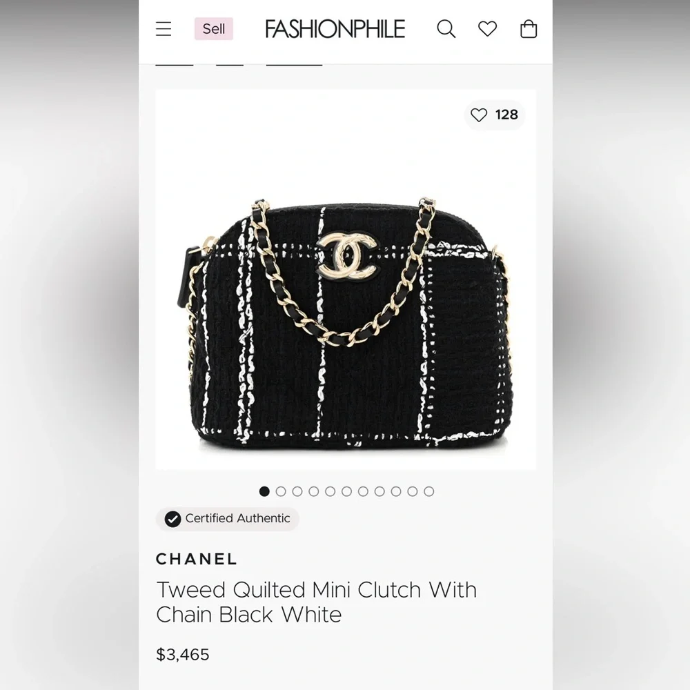 Chanel Tweed CC Crossbody Mini Bag NEW - Picture 2 of 11